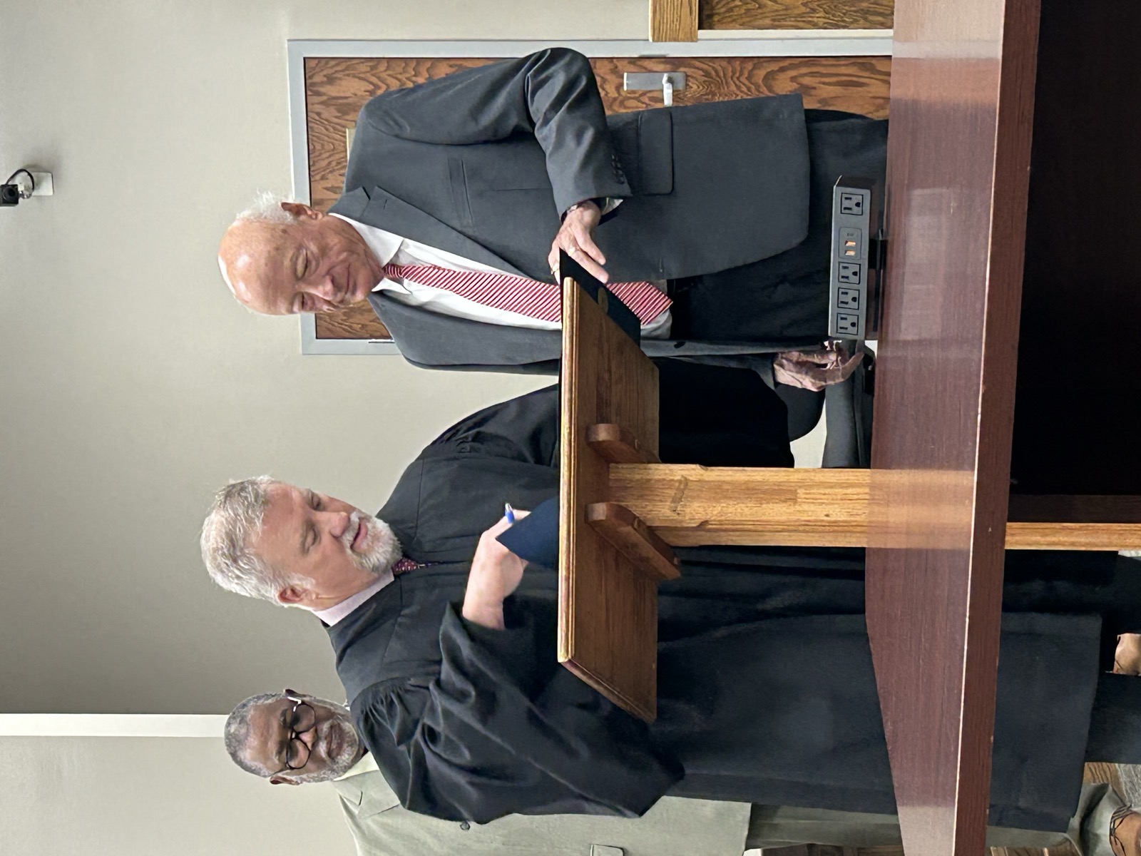 Certificate presentation to another founding Veterans Court Board member during the swearing-in ceremony